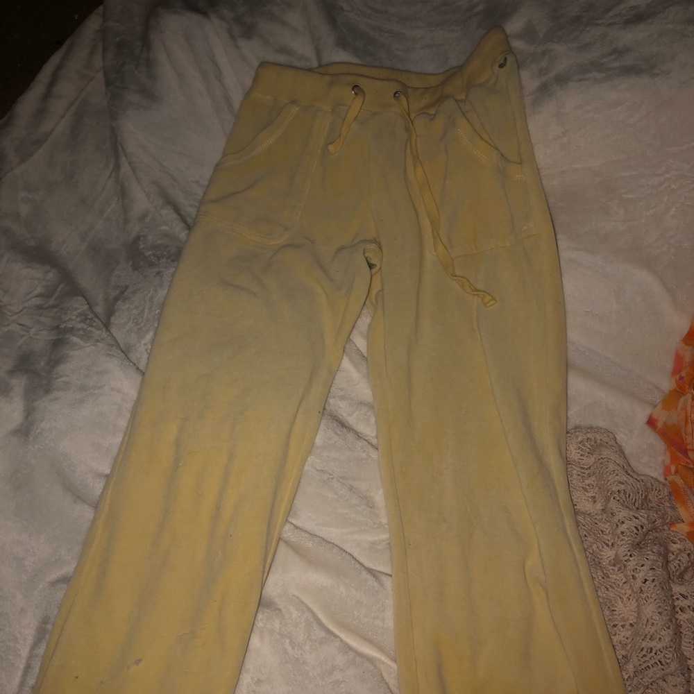 yellow sweat pants